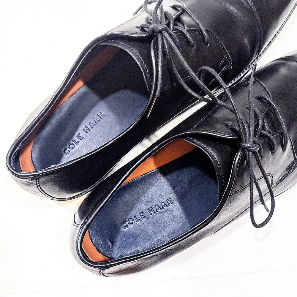 Cole Haan Lenox Hill Cap Toe Oxford Dress Shoes Mens 13M Black Leather C11630
